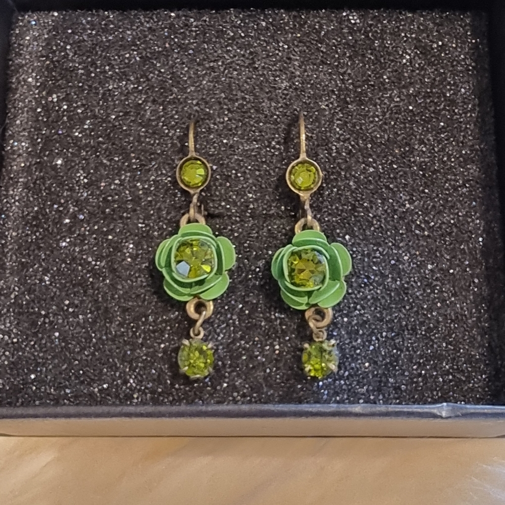 Michal Negrin Green Earrings